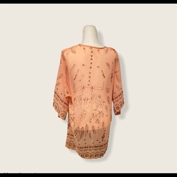 KIMONO Peach Western Wear Size XL - Picture 5 of 6